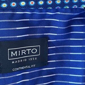 New MIRTO Dress Shirt, European Size S. Made in Spain.